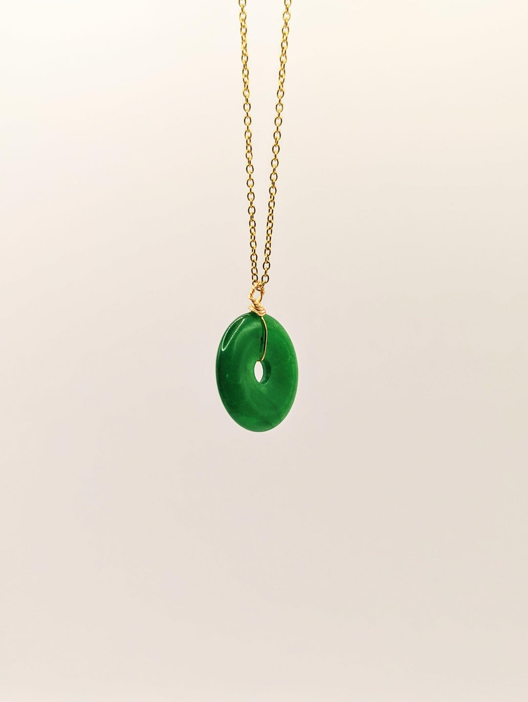 Pendentif Donut en Jade de Malaisie