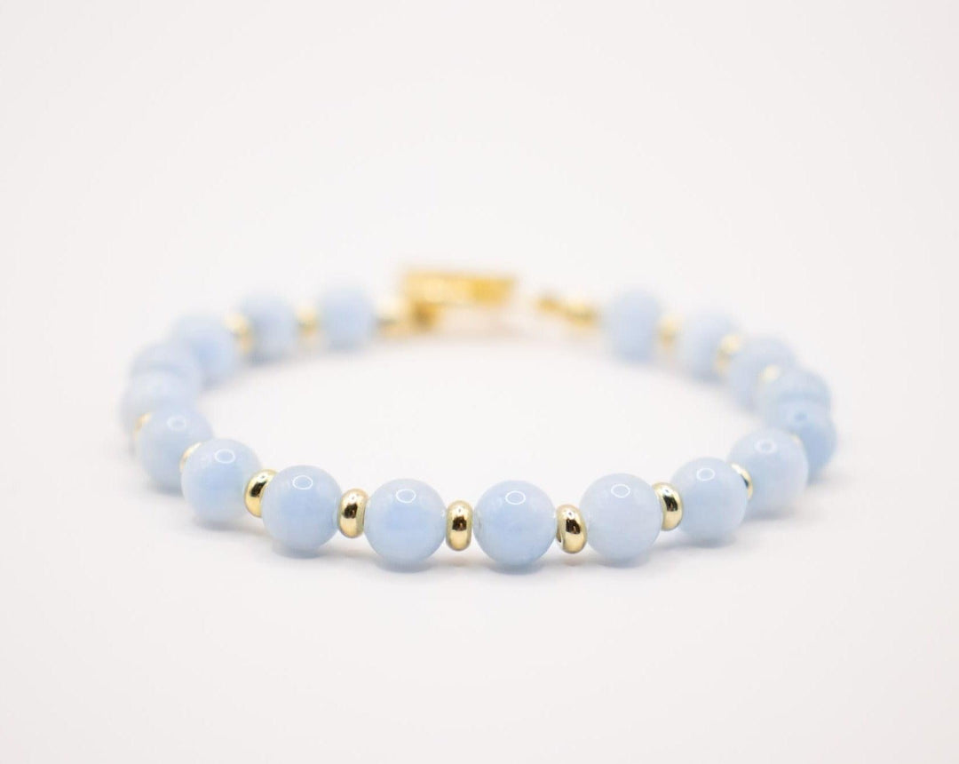 CIRCÉ | Bracelet en Aigue-marine et plaqué Or 18 et 24 carats