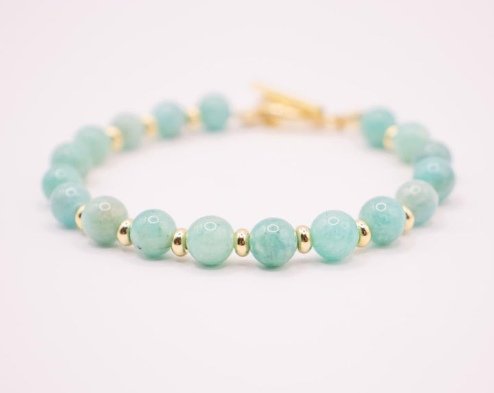 CIRCÉ | Bracelet en Amazonite et plaqué Or 18 et 24 carats