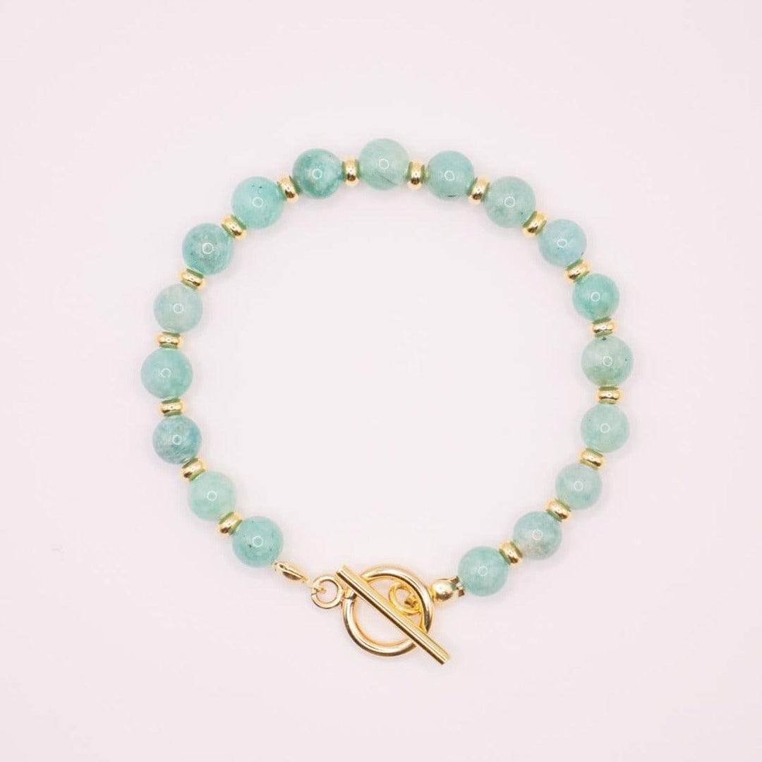 CIRCÉ | Bracelet en Amazonite et plaqué Or 18 et 24 carats