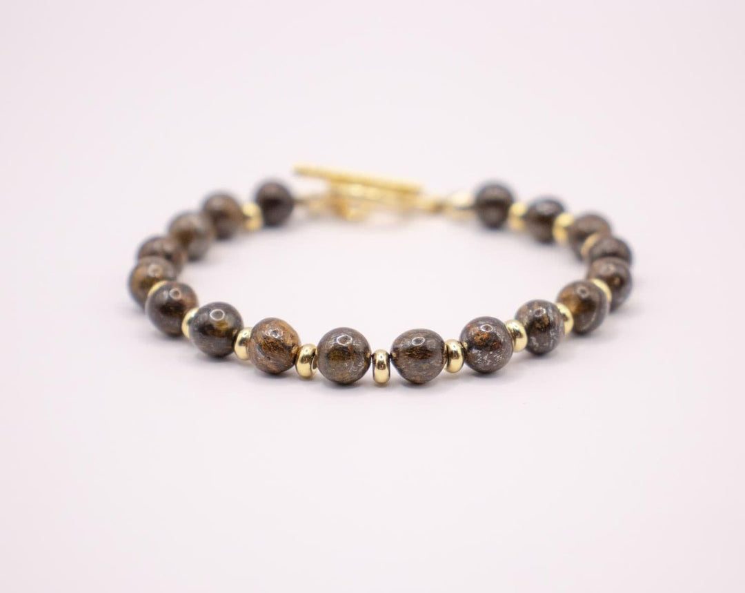 CIRCÉ | Bracelet en Bronzite et plaqué Or 18 et 24 carats