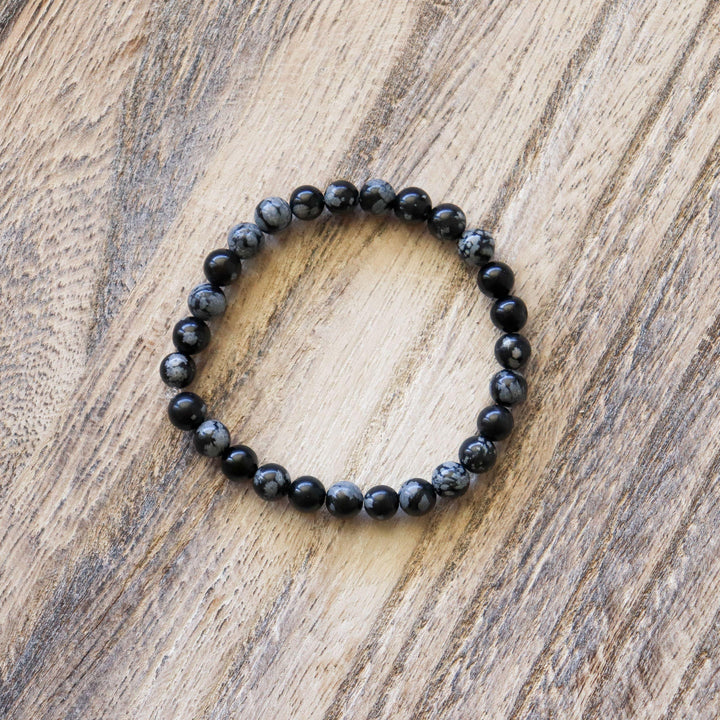 Bracelet en Obsidienne noire