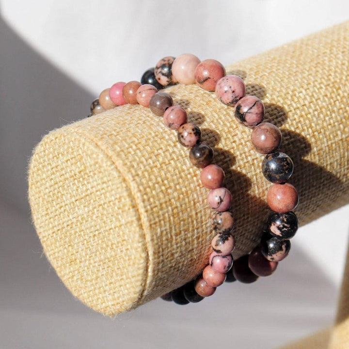 Bracelet en Rhodonite naturelle