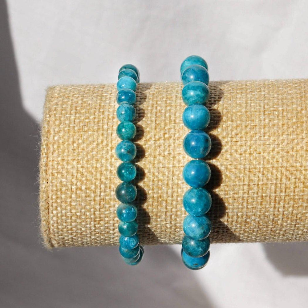 bracelet apatite bleue naturelle