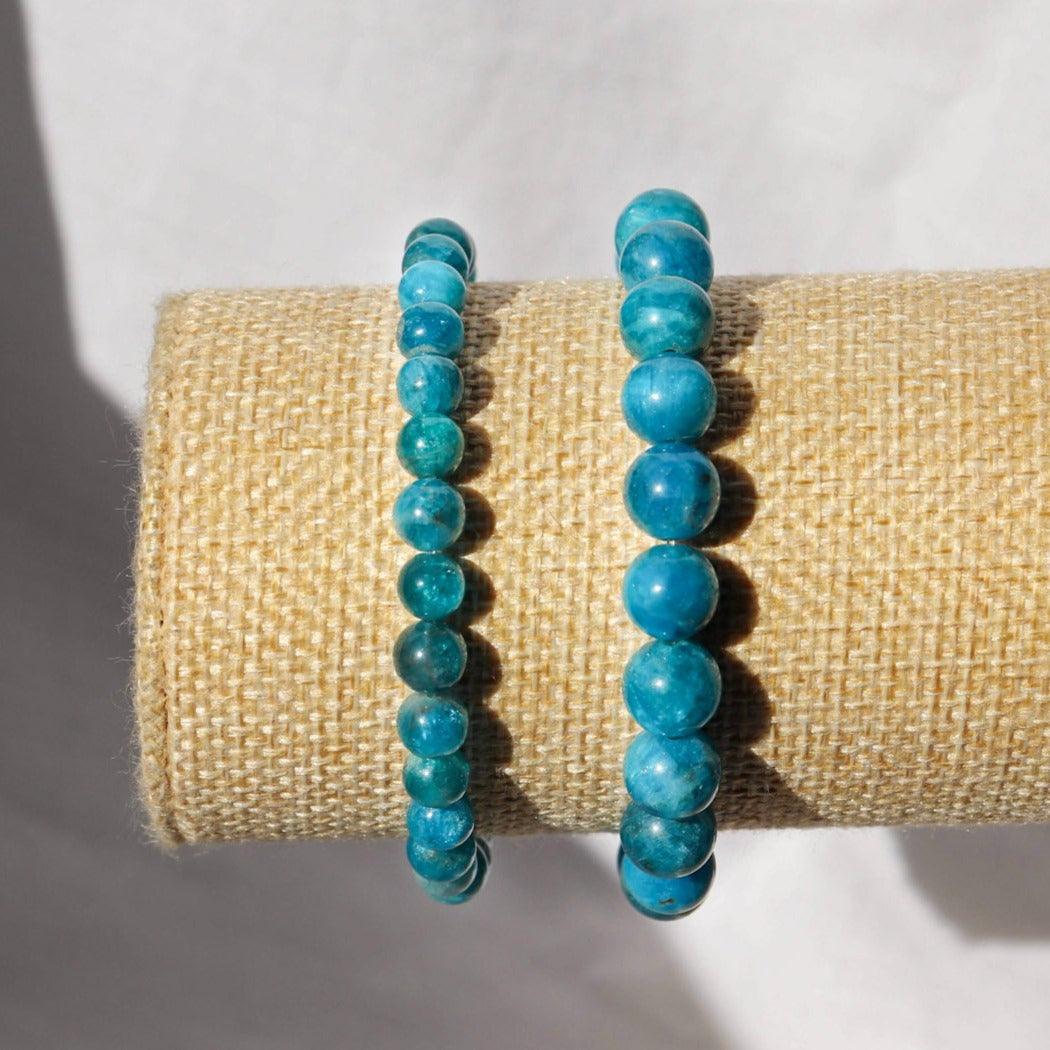 bracelet apatite bleue naturelle