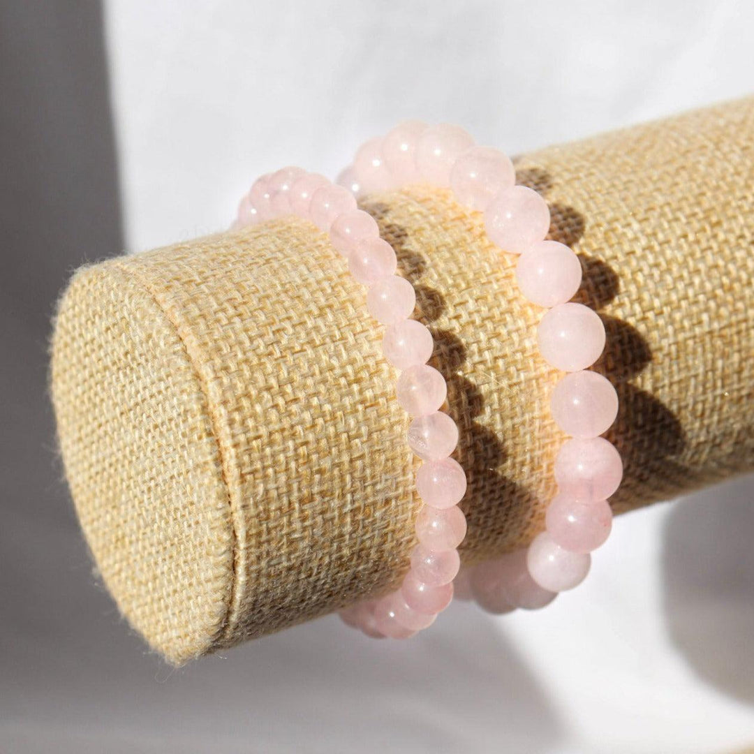 Bracelet en Quartz rose naturel