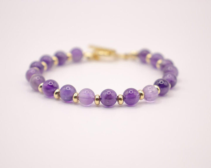 CIRCÉ | Bracelet en Améthyste et acier inoxydable plaqué Or 18 carats