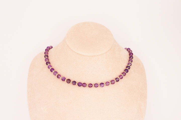 CIRCÉ | Collier en Améthyste et plaqué Or 18 et 24 carats