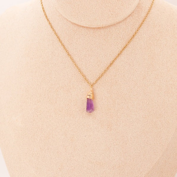 Pendentif | Pépite d'Améthyste brute
