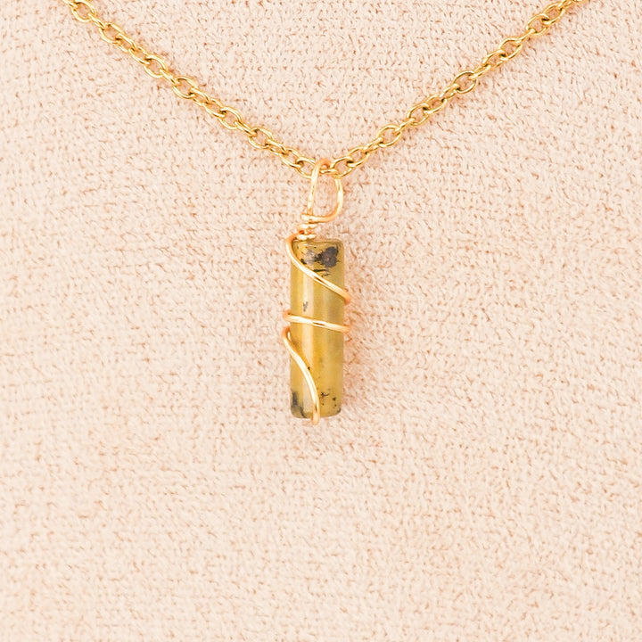 Pendentif | Mini piliers en Jade "Fleurs de prunier"