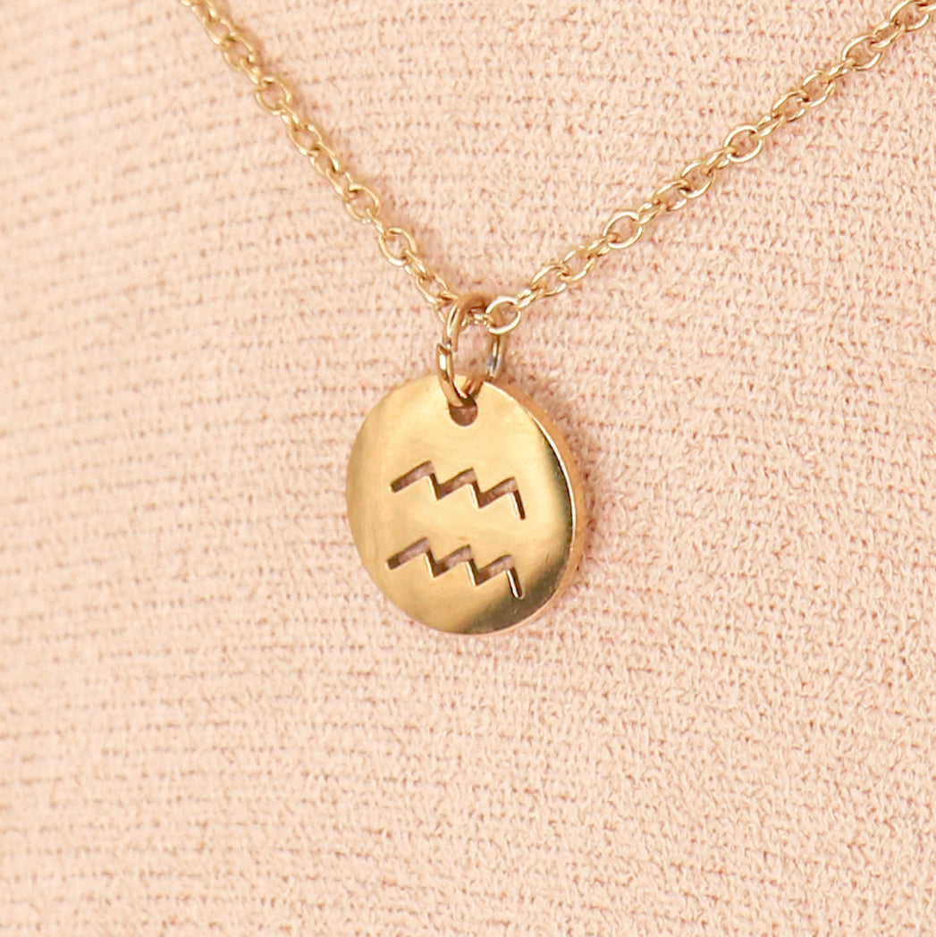 pendentif astro signe du zodiaque du verseau