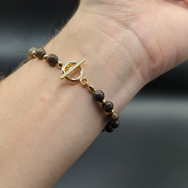 CIRCÉ | Bracelet en Bronzite et plaqué Or 18 et 24 carats