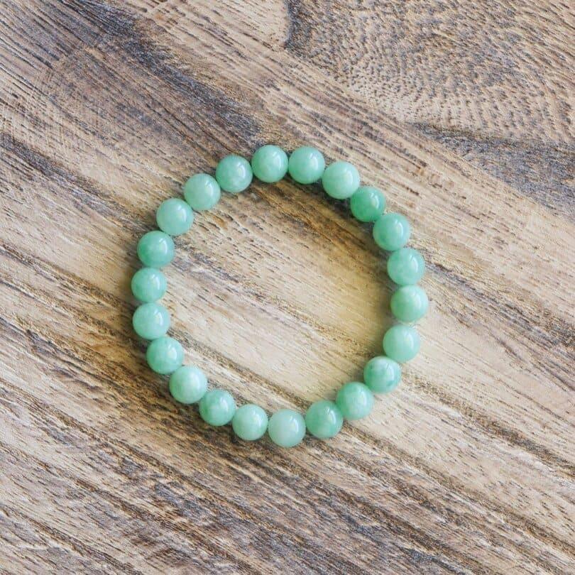 Bracelet Jade de Birmanie naturel teinté