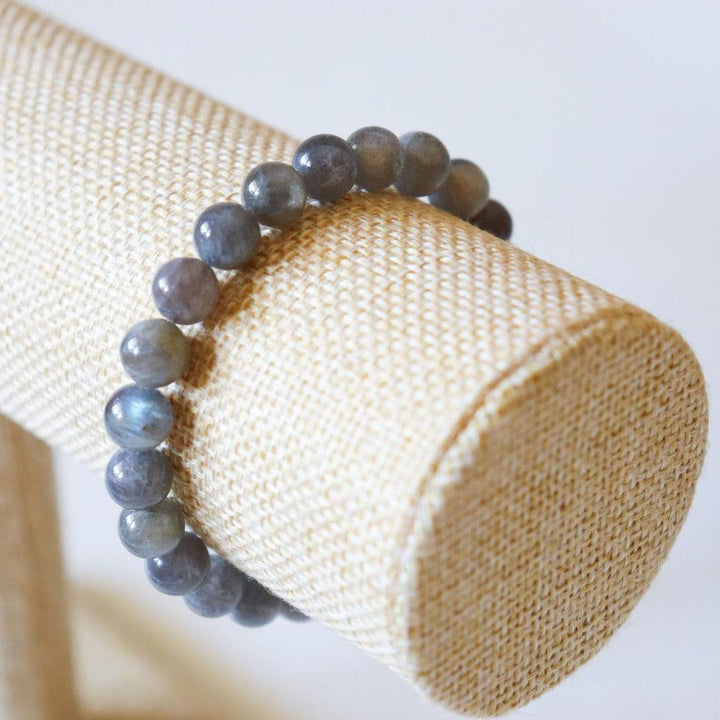 Bracelet Labradorite naturelle 8mm, perles rondes