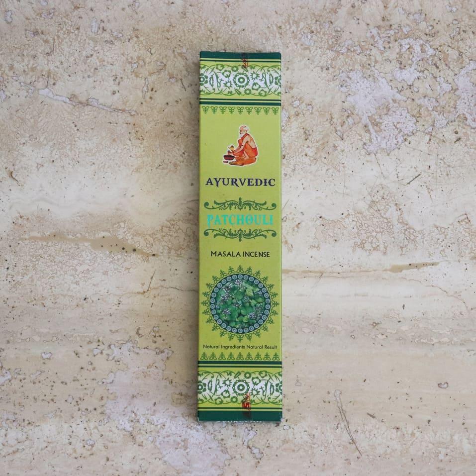 Bâtonnets d'encens naturel au Patchouli, Ayurvedic