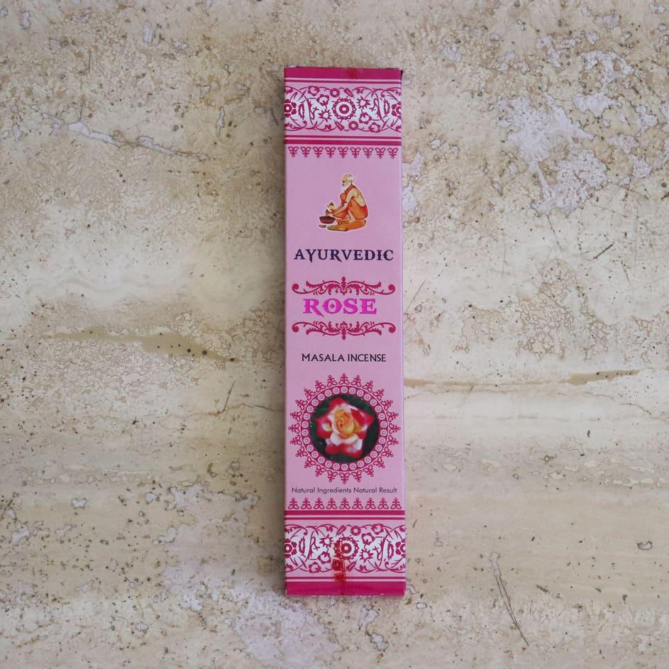 Boîte d'encens bâtons Ayurvedic à la Rose