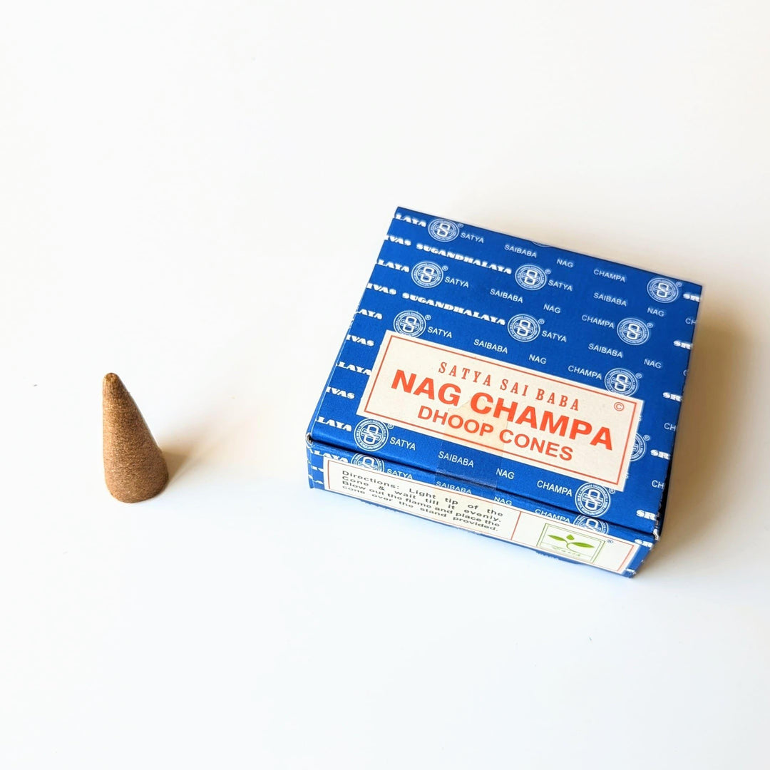 Boite de 10 cônes d'encens Nag Champa de la marque Satya
