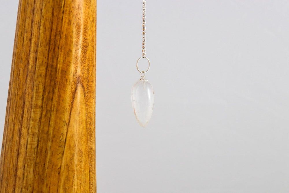 Pendule goutte en cristal de roche