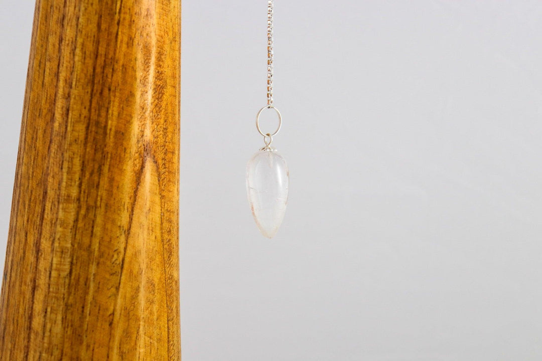 Pendule goutte en cristal de roche