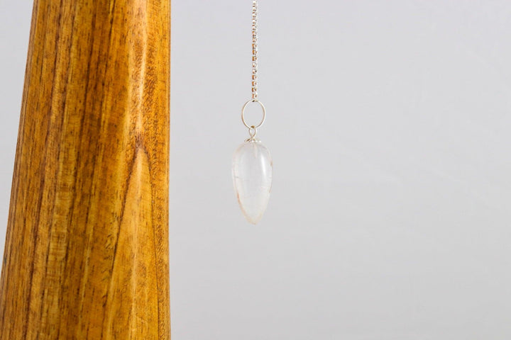 Pendule goutte en cristal de roche