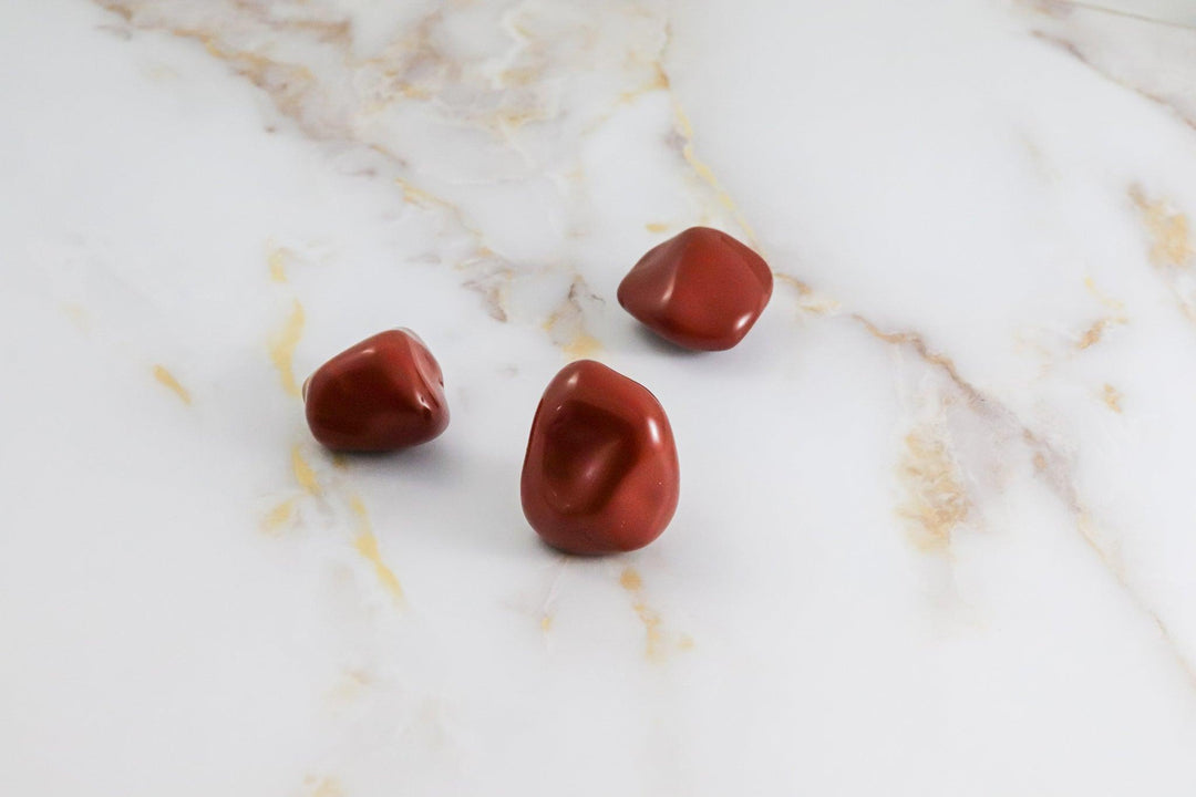 pierre roulée en jaspe rouge#taille_l