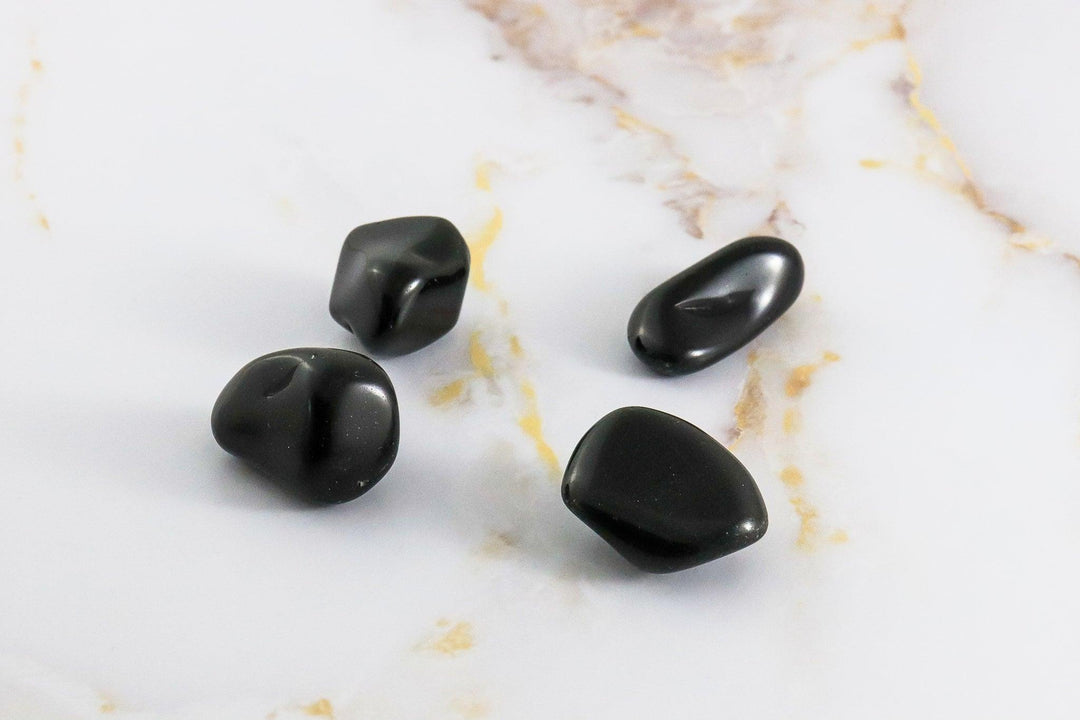 pierre roulée en obsidienne argentée #taille_l