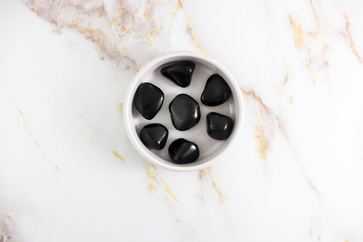 pierre roulée en obsidienne argentée #taille_m