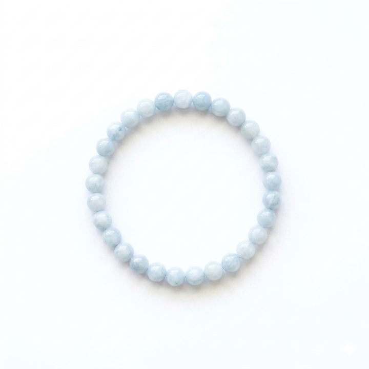 bracelet pierre naturelle aigue-marine 6mm fond blanc #bracelet-6mm-aigue-marine