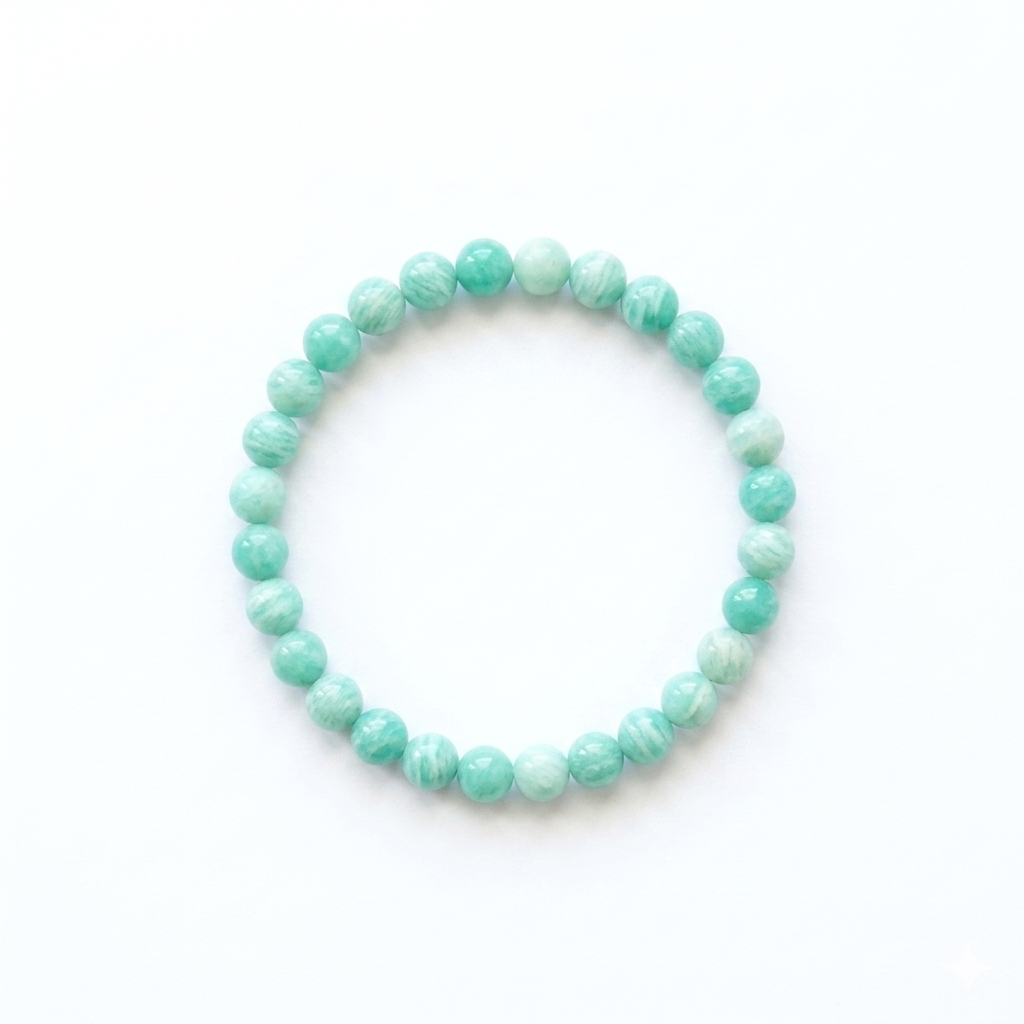 bracelet pierre naturelle amazonite 6mm fond blanc #bracelet-6mm-amazonite