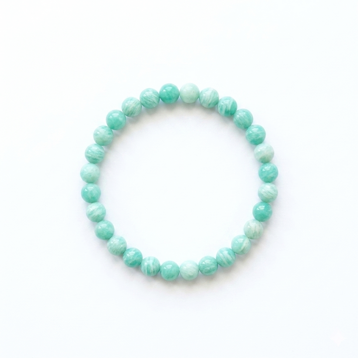 bracelet pierre naturelle amazonite 6mm fond blanc #bracelet-6mm-amazonite