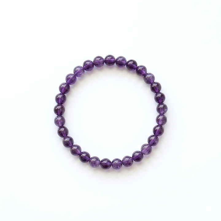 bracelet pierre naturelle améthyste 6mm fond blanc #bracelet-6mm-amethyste