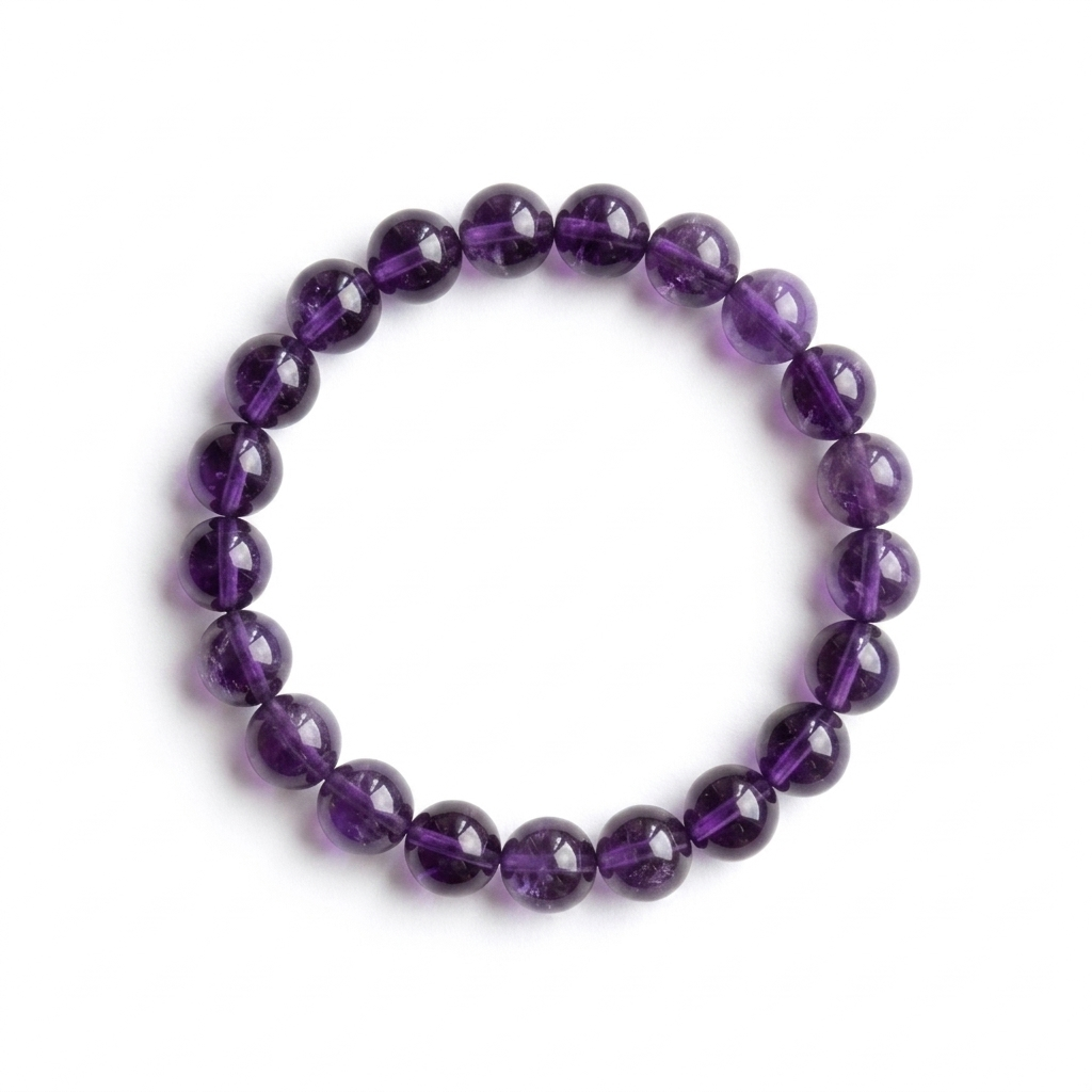 bracelet pierre naturelle améthyste 8mm fond blanc #bracelet-8mm-amethyste