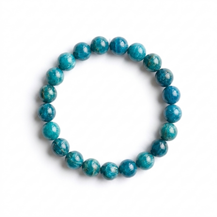bracelet pierre naturelle apatite bleue 8mm fond blanc #bracelet-8mm-apatite-bleue
