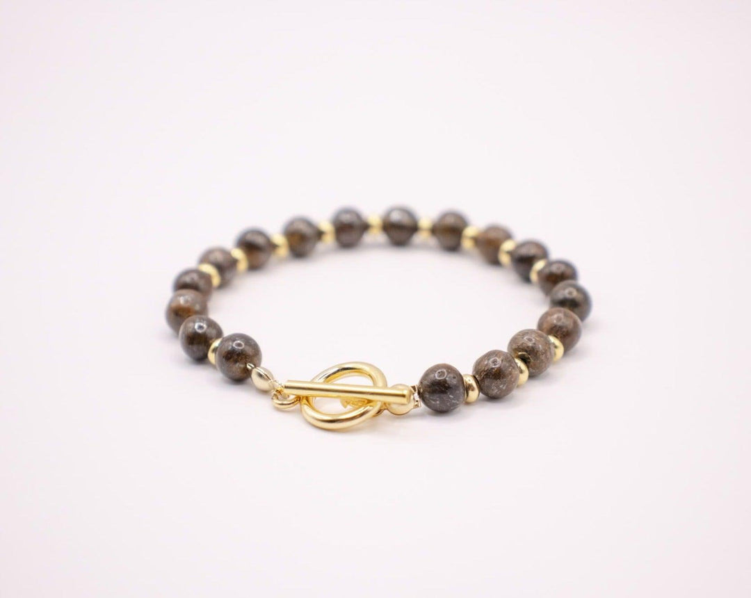 CIRCÉ | Bracelet en Bronzite et plaqué Or 18 et 24 carats