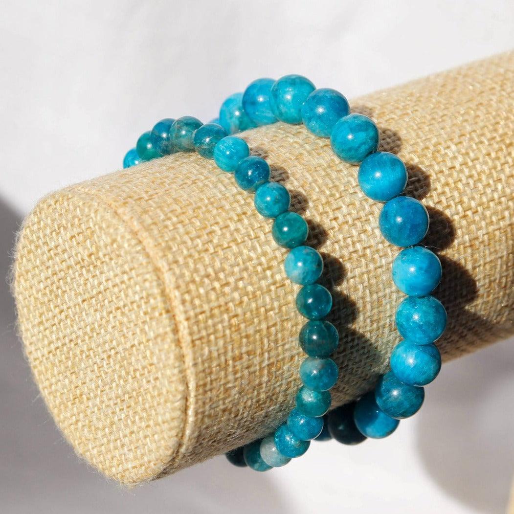 bracelet apatite bleue naturelle