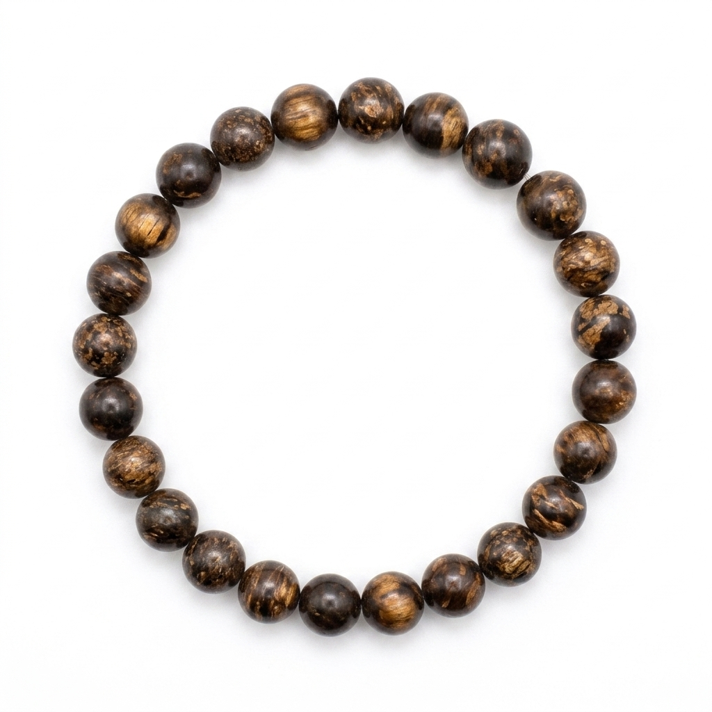 bracelet pierre naturelle bronzite 6mm fond blanc #bracelet-6mm-bronzite