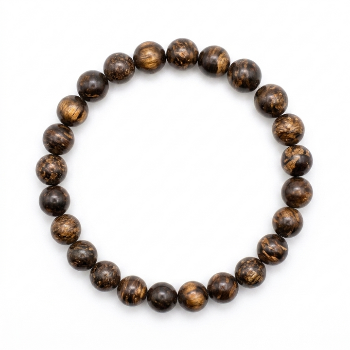 bracelet pierre naturelle bronzite 6mm fond blanc #bracelet-6mm-bronzite