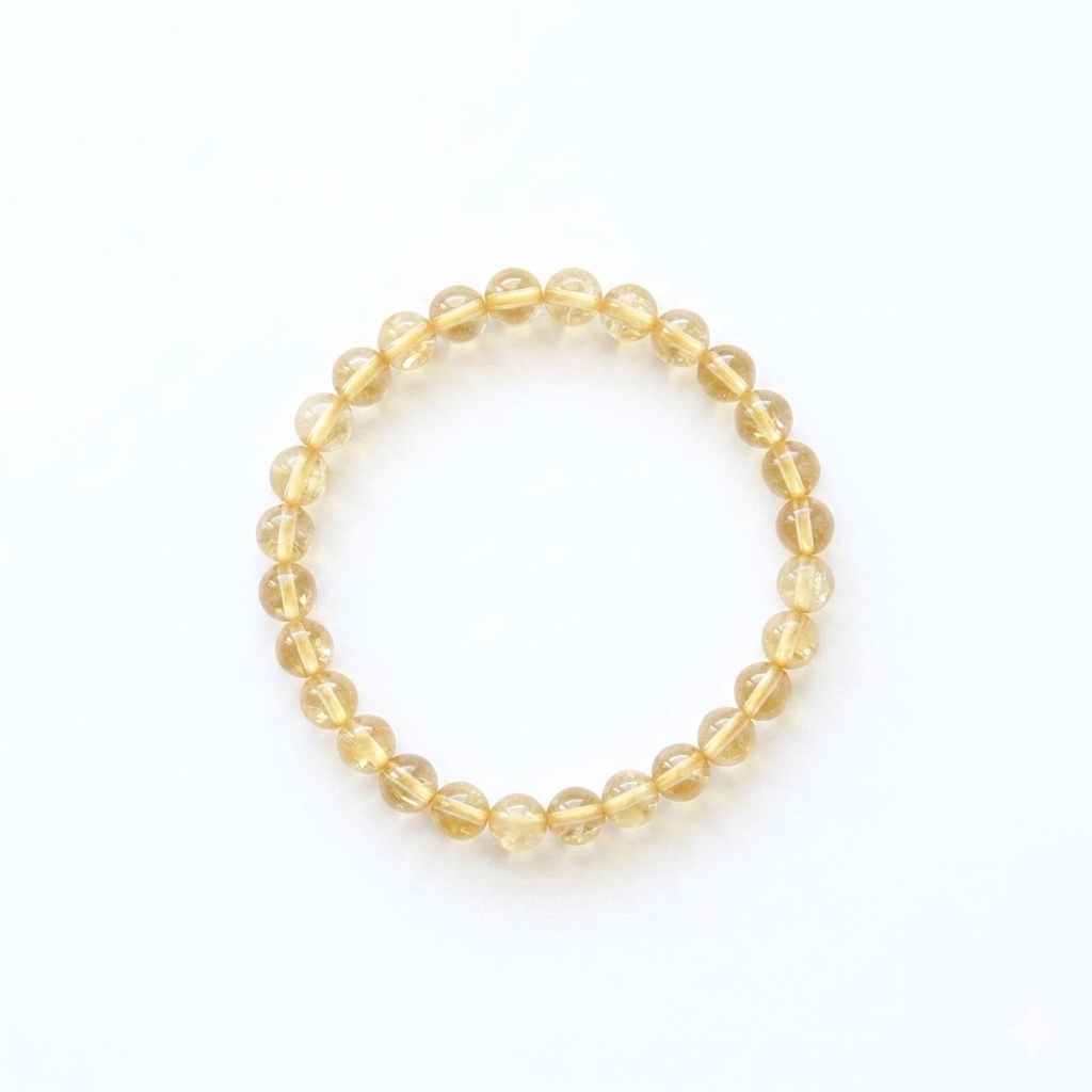 bracelet pierre naturelle citrine 6mm fond blanc #bracelet-6mm-citrine