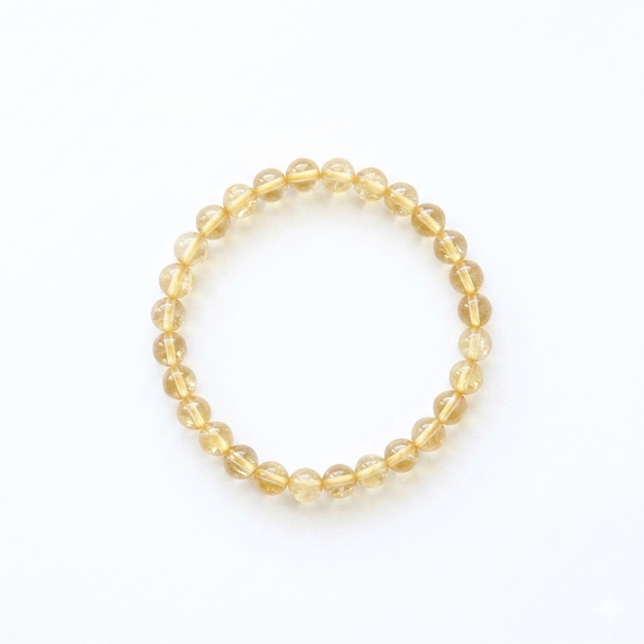 bracelet pierre naturelle citrine 6mm fond blanc #bracelet-6mm-citrine