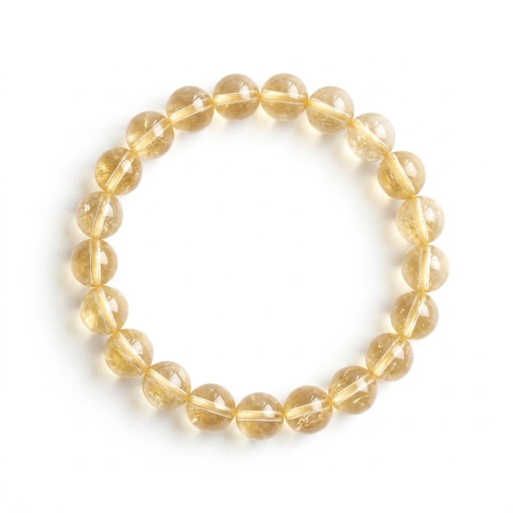 bracelet pierre naturelle citrine 8mm fond blanc #bracelet-8mm-citrine