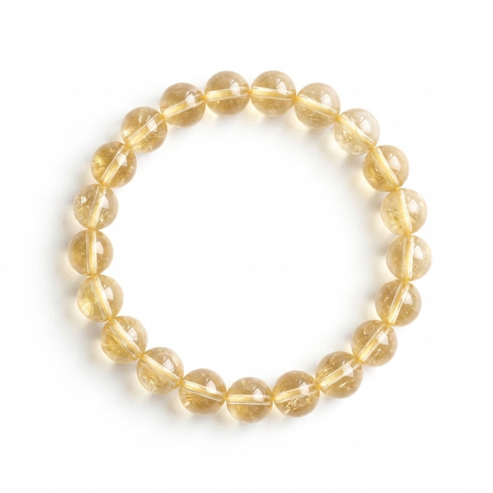 bracelet pierre naturelle citrine 8mm fond blanc #bracelet-8mm-citrine