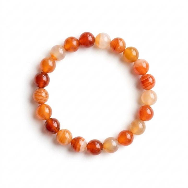 bracelet pierre naturelle cornaline 8mm fond blanc #bracelet-8mm-cornaline