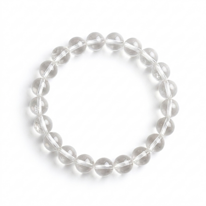 bracelet pierre naturelle cristal de roche 8mm fond blanc #bracelet-8mm-cristal-de-roche