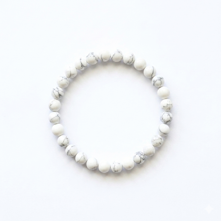bracelet pierre naturelle howlite 6mm fond blanc #bracelet-6mm-howlite