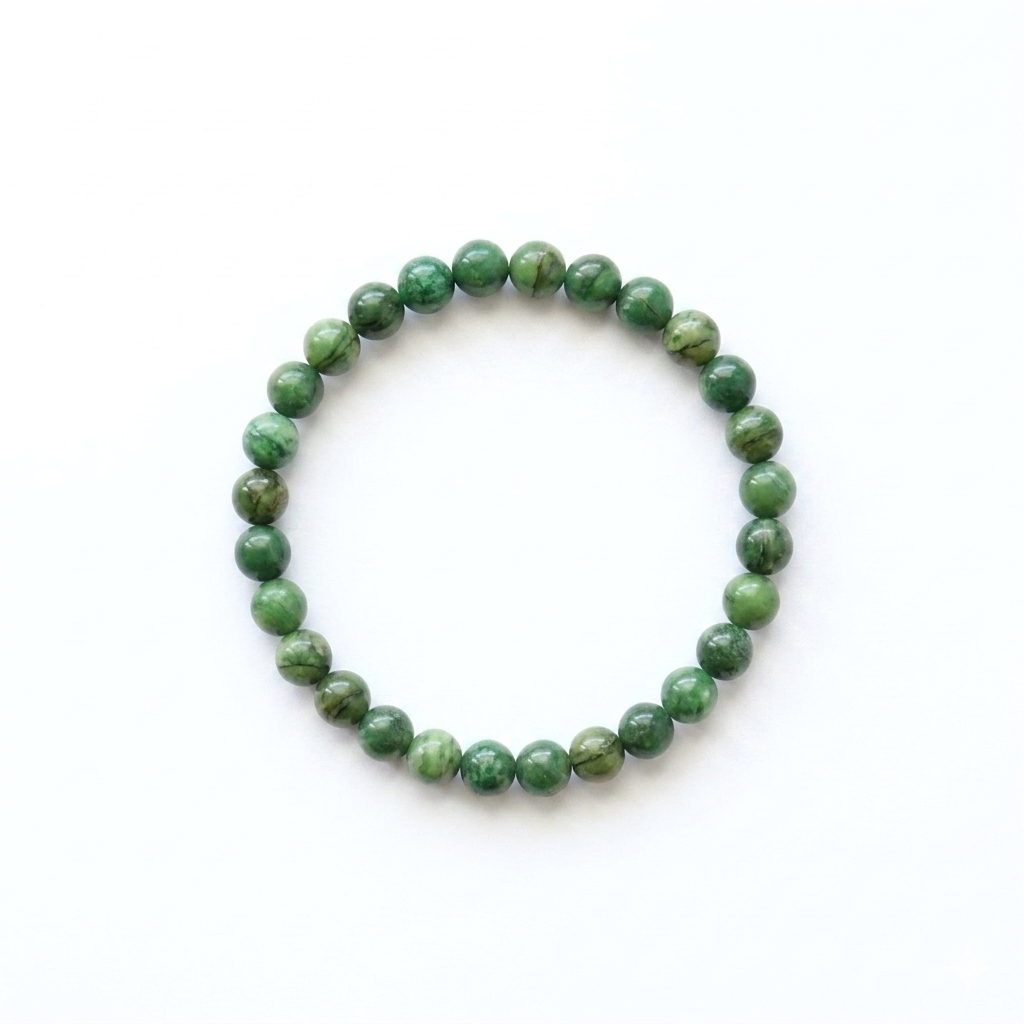 bracelet pierre naturelle jade africain 6mm fond blanc #bracelet-6mm-jade-africain