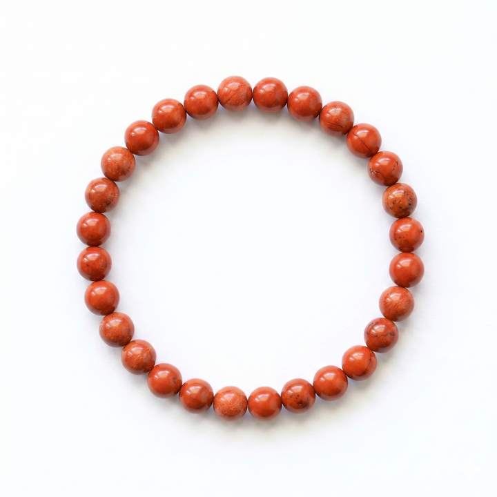 bracelet pierre naturelle jaspe rouge 8mm décor lin #bracelet-8mm-jaspe-rouge