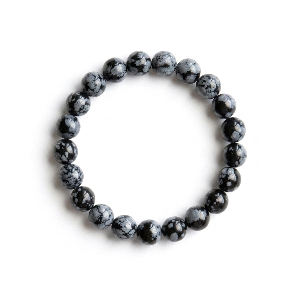 bracelet pierre naturelle obsidienne neige 8mm fond blanc #bracelet-8mm-obsidienne-neige