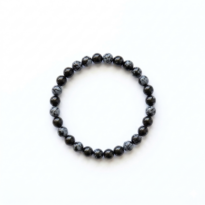 bracelet pierre naturelle obsidienne neige 6mm fond blanc #bracelet-6mm-obsidienne-neige
