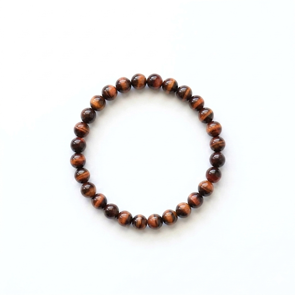 bracelet pierre naturelle oeil de taureau 6mm fond blanc #bracelet-6mm-oeil-de-taureau