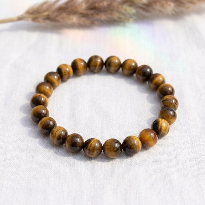 bracelet pierre naturelle oeil de tigre 8mm décor lin #bracelet-8mm-oeil-de-tigre